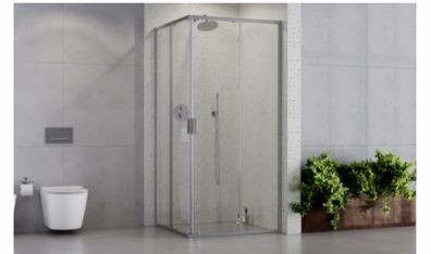 Shower Cabin 800x800 or 900x900 chrome or Matt black including tray