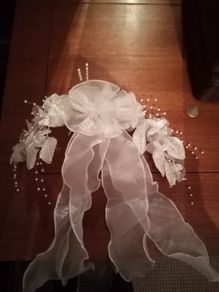 vintage white      hair  piece
