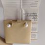 18k / ct Gold Earrings with Natural Pearls and Diamond Image 3