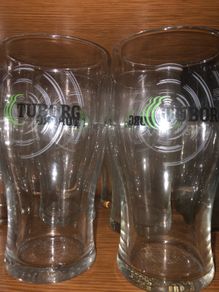Tuborg beer pint glasses
