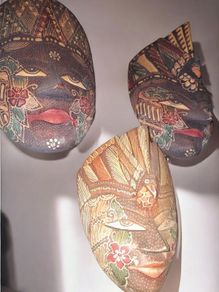 3 rare wall mask from balsa tree