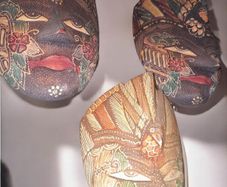 3 rare wall mask from balsa tree