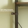 5 Tiers Corner Bookshelf 5 Tiers Deformable Corner Bookcases Industrial Freestanding Bookshelf Storage Display Rack with Metal Frame Image 3