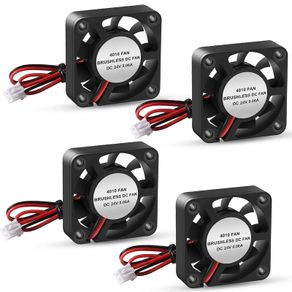 4PCS 3D Printer Cooling Fan 4010 Blower 40X40 X 10mm Hydraulic Bearing Brushless DC 12v Cooling Fans for 3D Printer