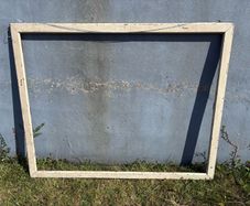 Large old wooden picture frame