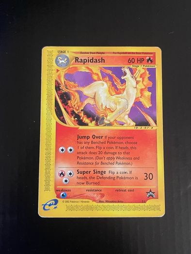 Rapidash WP51 WOTC Black Star Promo - Played