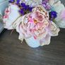 Artificial flower arrangement ceramic pot Image 3