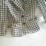 Grey & White Checkered Blazer - Size 8 Image 5