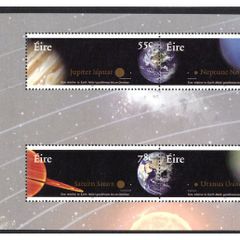 2007 Ireland The Planets Commemorative Stamps Booklet Pane Mint Never Hinged (MNH). Hibernian HP176d