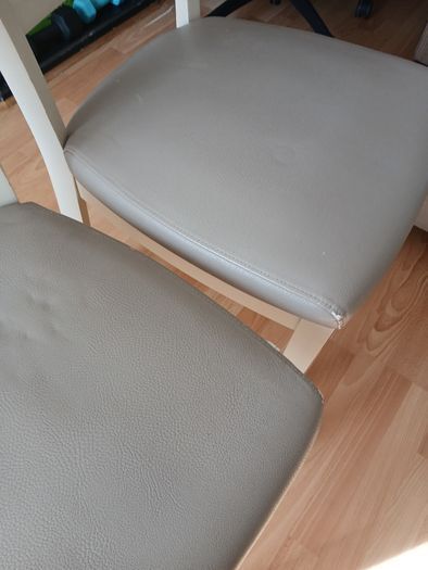 2 x Dining chairs EZ Living dining chairs Bentley Designs Montreux leather seat 20e  for one chair