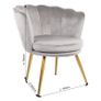 Grey Genesis Flora Accent Chair with Petal Back Armchair Image 3