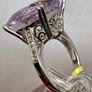Silver ring with Amethyst and Diamonds Image 4