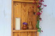 Rustic Antique style floating shelved display