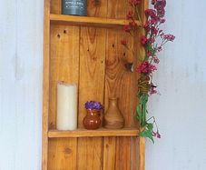 Rustic Antique style floating shelved display