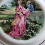 Paignton Devon Fragonard Courting Couple Fine Bone China Gold Gilt Decorative Plate With Hanger Made In Endland Image 6