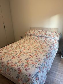 Small double bed with comfy dream orthopaedic memory foam mattress and headboard