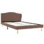 Bed Frame Brown Fabric 135x190 cm Image 2