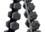 Hex Dumbbells 2.5kg-25kg + Rack