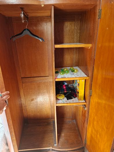 Matching Pair of Original Art Deco Walnut Wardrobes 1930s