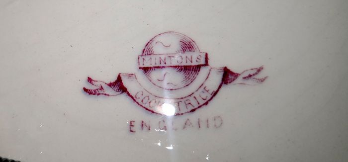 Antique Minton green plate with hanger