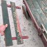 Vintage American Hand-Built Red Wooden Wagon Image 3