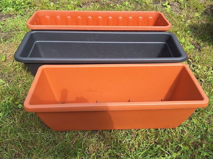 Garden Plant Pots Window Boxes Set of 3