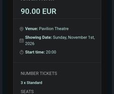 3 x Kristin Hersh tickets - Sunday, November 1st, 2026 - Pavilion Theatre