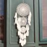 Extra Large Boho Dream Catcher with 3 Circles, White Feather Macrame Wall Hanging (110cm x 35cm) Image 4
