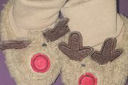 Baby Christmas Reindeer Booties. One Size