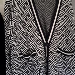 cardigan ladies black and white