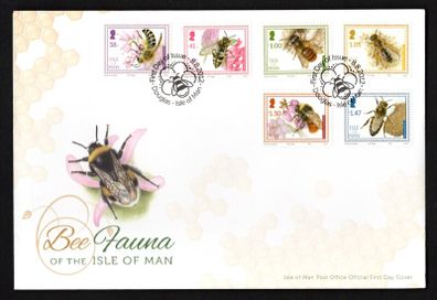 2012 Isle of Man Bee Fauna of The Isle of Man Commemorative Stamps First Day Cover (FDC)