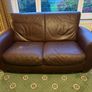 Natuzzi full grain leather 2 seater sofa Image 2