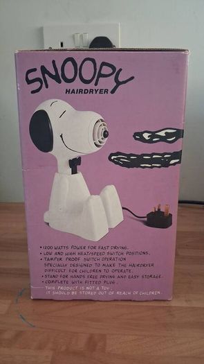 Vintage 1989 Snoopy Hair Dryer