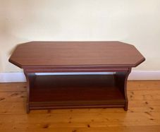 Modern Wooden Coffee Table with Display Shelf