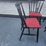 4 Vintage Retro Midcentury set of spindleback wooden Dining chairs Image 10