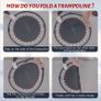 40''/48'' Foldable Fitness Trampoline - Max Load 400lbs / 450lbs, Rebounder with Adjustable Foam Handle Indoor/Outdoor Fitness Body Exercise Image 7