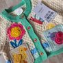 First Size (Newborn), With Tags Next Multi Pastel Crochet Animal Knitted Baby Cardigan Image 2