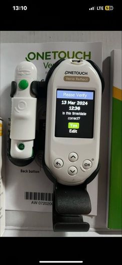 OneTouch Verio Reflect Blood Glucose Monitoring Bluetooth system for diabetics