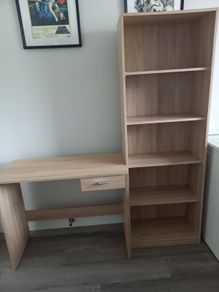 Bookshelf and desk