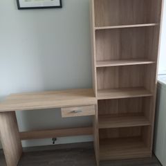 Bookshelf and desk