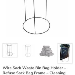 Wire bin bag holder