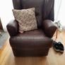 Brown Leather Recliner Armchair FREE Image 4