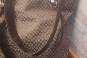 Coach print tote shoulder bag