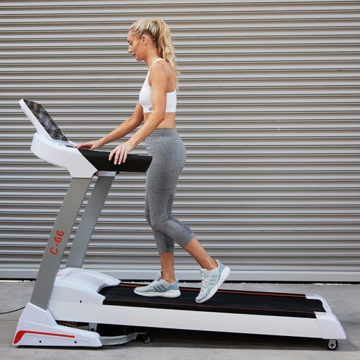 C66 Commercial SMART Treadmill with 1YR Warranty, 3HP Motor 18KM PER HOUR, WiFi Colour Touchscreen Media Player, Watch Netflix, YouTube, etc, Download Any App, Flash Sale