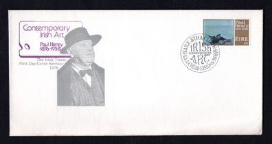 1976 Ireland Contemporary Irish Art Painting by Paul Henry Commemorative Stamp Illustrated Addressed The Irish Times First Day Cover (FDC)