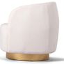 Modern White Lamb Soft Faux Wool Armchair Image 3