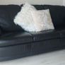 Black leather couch Image 4