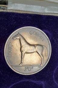 MULE TONED  1961 Half Crown High grade coin Scarce in this Grade Registered post included