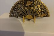 Brass  - Miniature Toledo Brass Fan on Stand