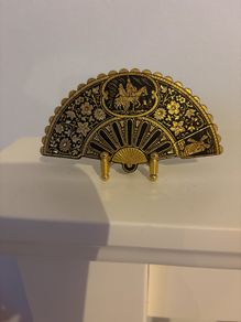 Brass  - Miniature Toledo Brass Fan on Stand